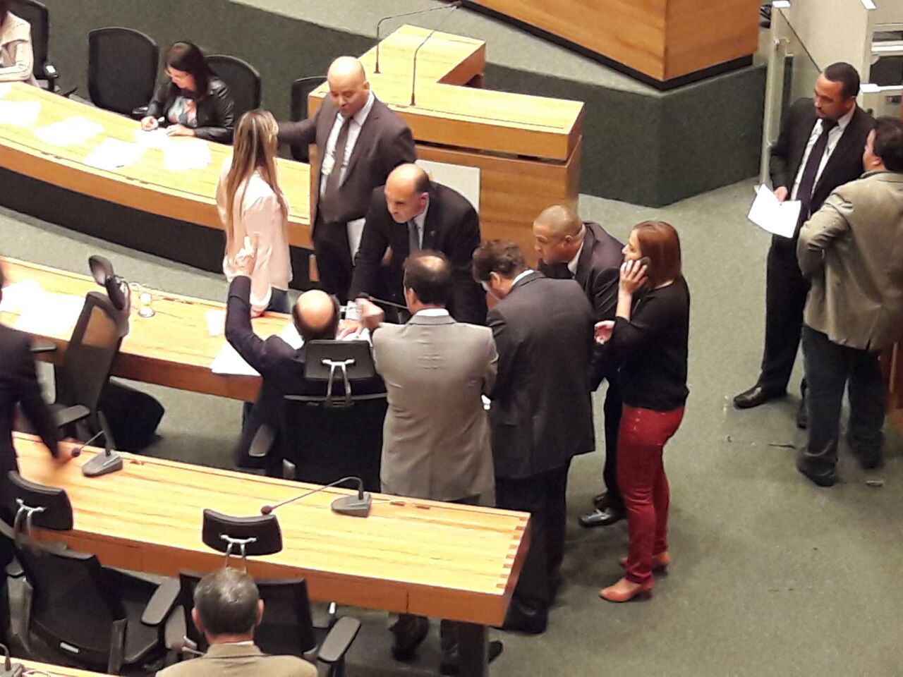 Dayse Amarilio (dir.), presidente do SinDenfermeiro, na sessão da CLDF